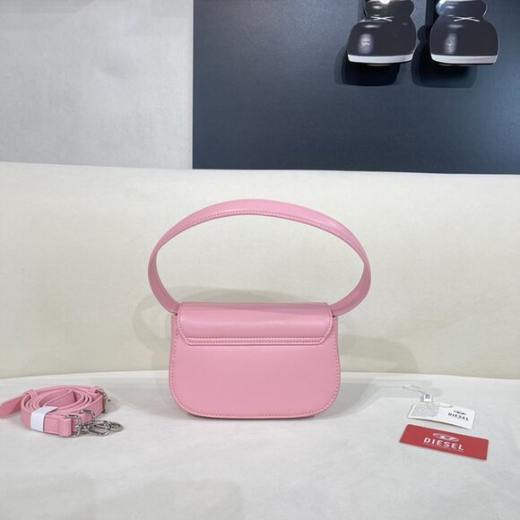 Diesel Pink Simple Brand Logo Shoulder Bag - Picture 2 of 9